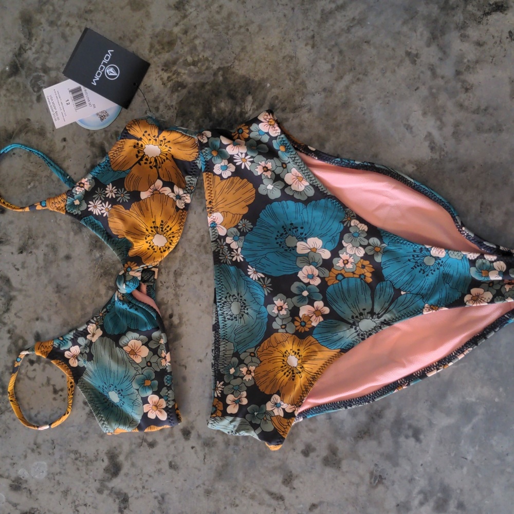 Volcom nothing bud love two piece swimsuit